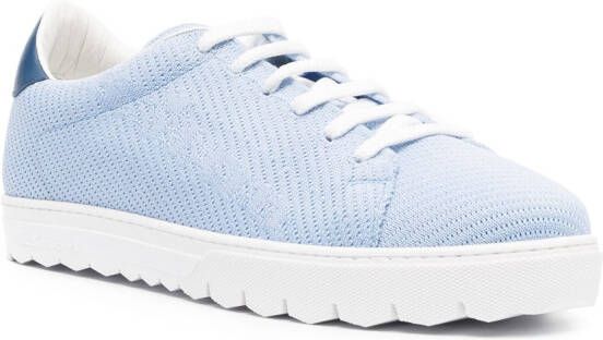 Kiton Geperforeerde sneakers Blauw