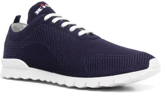 Kiton Sneakers met borduurwerk Blauw