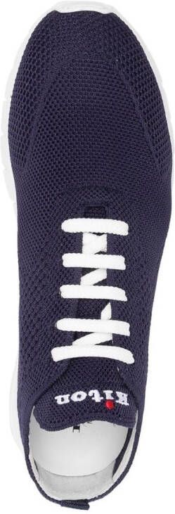 Kiton Sneakers met borduurwerk Blauw