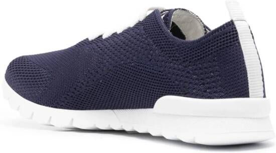 Kiton Sneakers met geborduurd logo Blauw