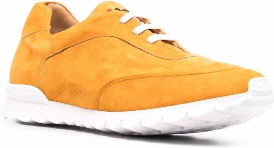 Kiton Sneakers met geborduurd logo Oranje