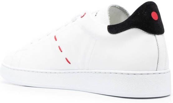 Kiton Sneakers met geborduurd monogram Wit