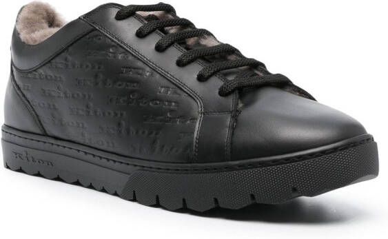 Kiton Sneakers met logo-reliëf Zwart