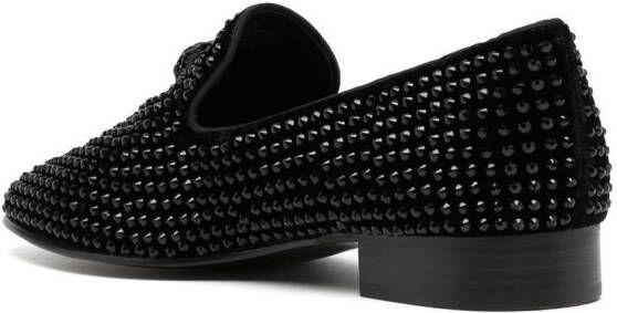 Kurt Geiger London Ace Stud loafers verfraaid met kristallen Zwart