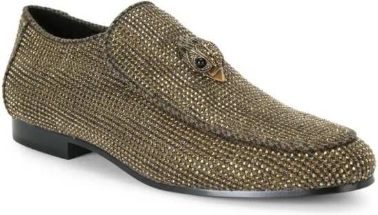 Kurt Geiger London Hugh Eagle loafers verfraaid met stras Bruin