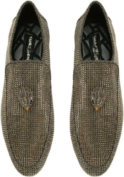 Kurt Geiger London Hugh Eagle loafers verfraaid met stras Bruin