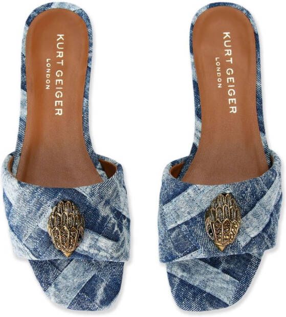 Kurt Geiger London Kensington denim sandalen Blauw