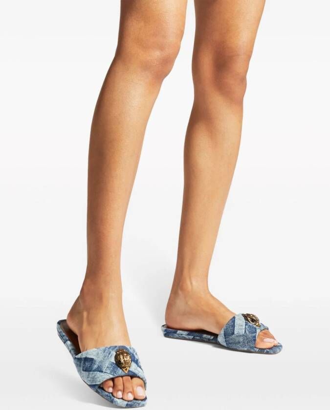 Kurt Geiger London Kensington denim sandalen Blauw