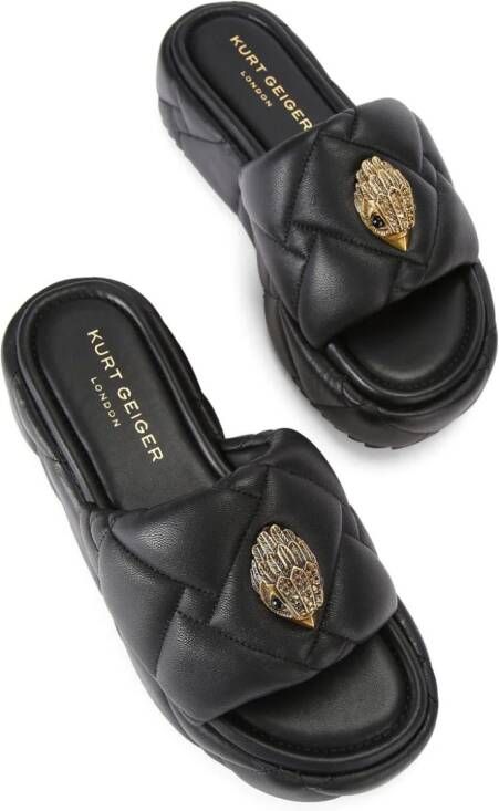 Kurt Geiger London Kensington Puff leren sandalen Zwart