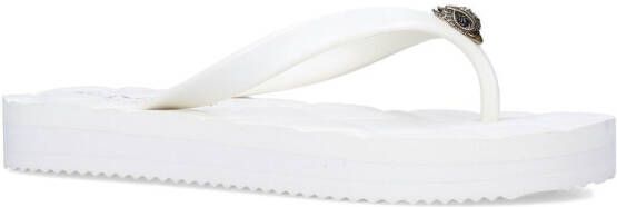 Kurt Geiger London Kensington gevoerde teenslippers Wit
