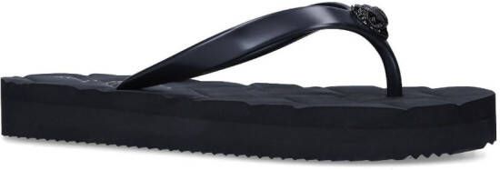 Kurt Geiger London Kensington gevoerde teenslippers Zwart