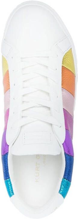 Kurt Geiger London Lane low-top sneakers met regenboogstreep Wit