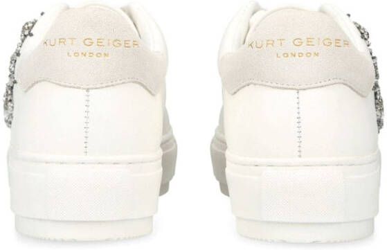 Kurt Geiger London Laney sneakers verfraaid met kristallen Wit