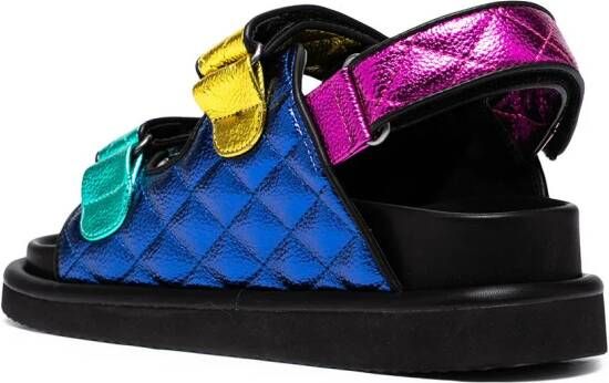 Kurt Geiger London Orson gewatteerde sandalen Goud