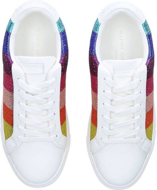 Kurt Geiger London Sneakers met regenboogstreep Wit