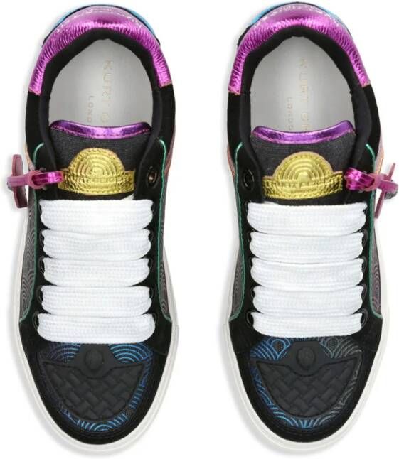 Kurt Geiger London Southbank Tag sneakers met vlakken Zwart