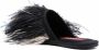 La DoubleJ Slippers met veren afwerking Zwart - Thumbnail 3