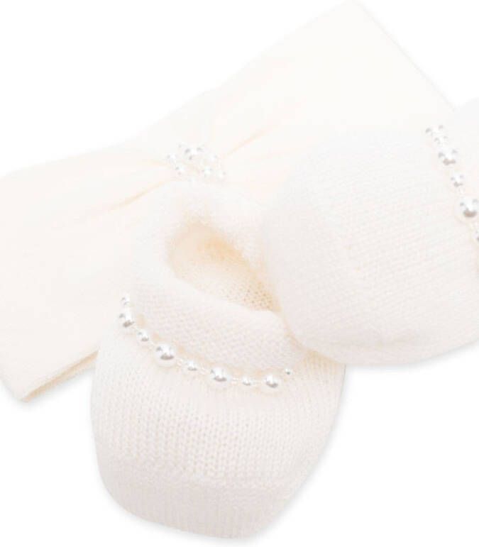 La Perla Kids Gebreide laarzen Beige