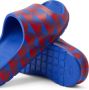 Lacoste Slippers met geometrische print en open neus Blauw - Thumbnail 4