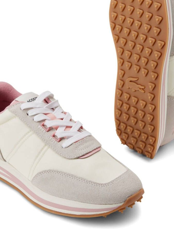 Lacoste L-Spin sneakers met vlakken Beige