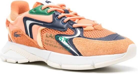 Lacoste L003 sneakers met colourblocking Oranje