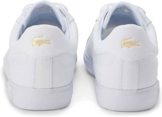 Lacoste Powercourt 2.0 leren sneakers Wit