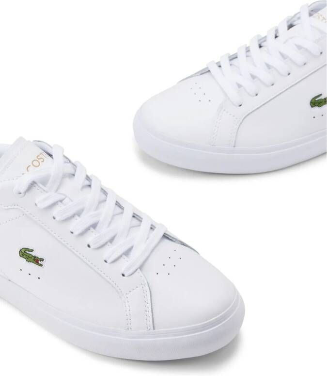 Lacoste Powercourt leren sneakers Wit