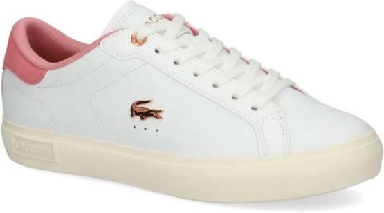 Lacoste Powercourt leren sneakers Wit