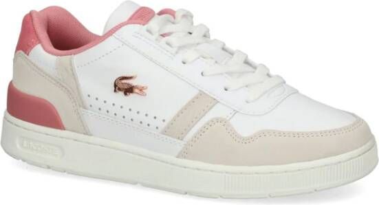 Lacoste T-Clip leren sneakers Wit