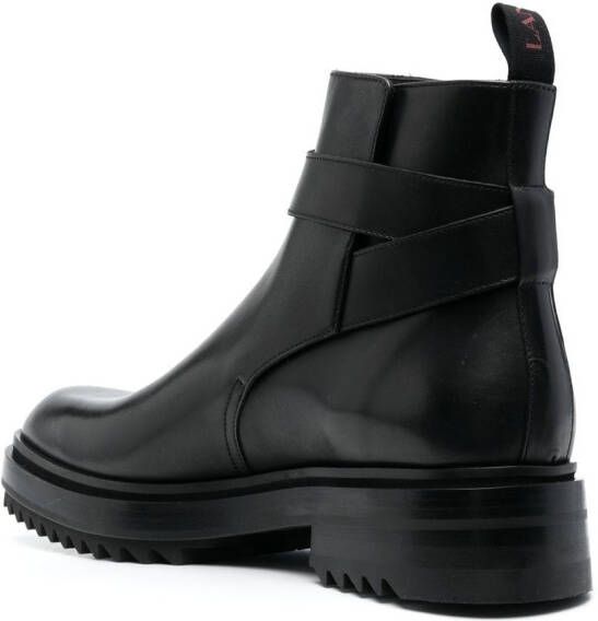 Lanvin Alto leren enkellaarzen Zwart