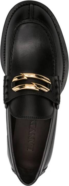 Lanvin Leren loafers Zwart