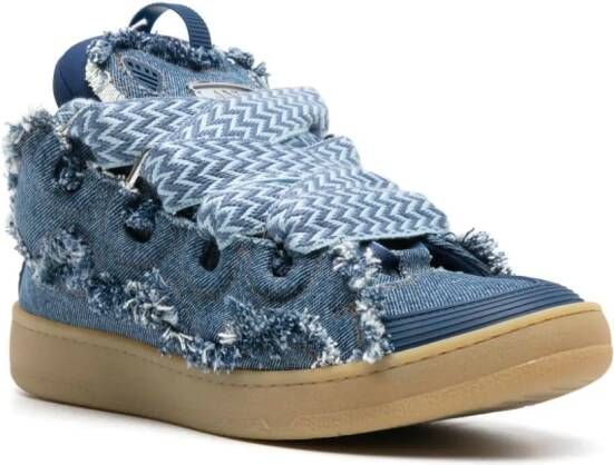 Lanvin Curb denim sneakers Blauw