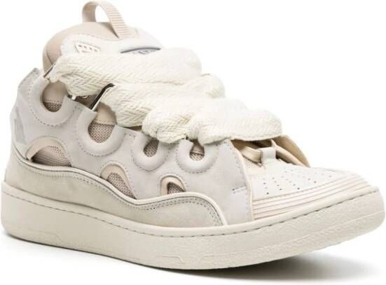 Lanvin Curb leren sneakers Beige