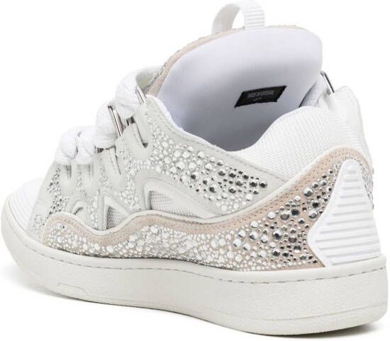 Lanvin Curb sneakers met stras Wit