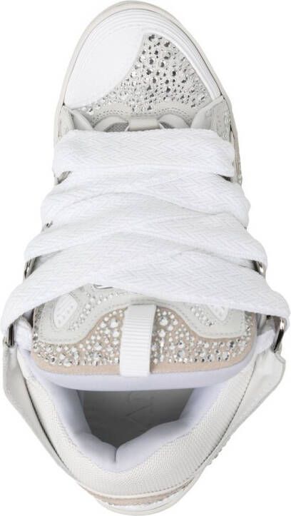 Lanvin Curb sneakers met stras Wit
