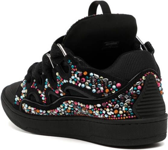 Lanvin Curb sneakers met stras Zwart