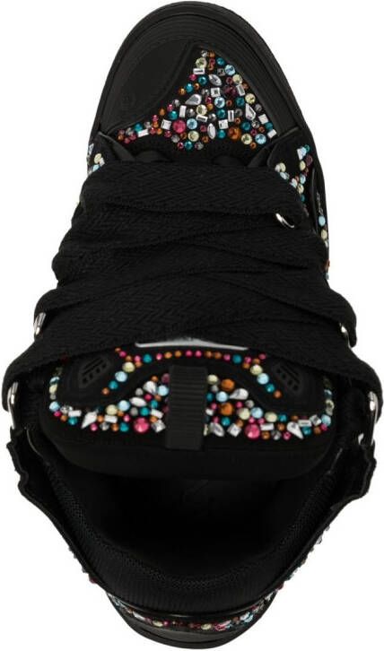 Lanvin Curb sneakers met stras Zwart