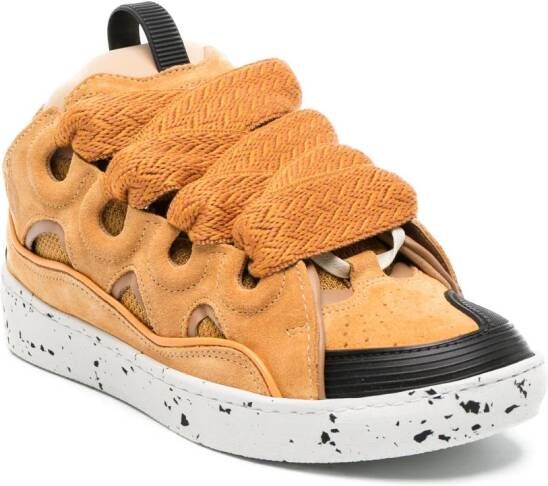 Lanvin Curb sneakers met vlakken Geel