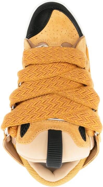 Lanvin Curb sneakers met vlakken Geel