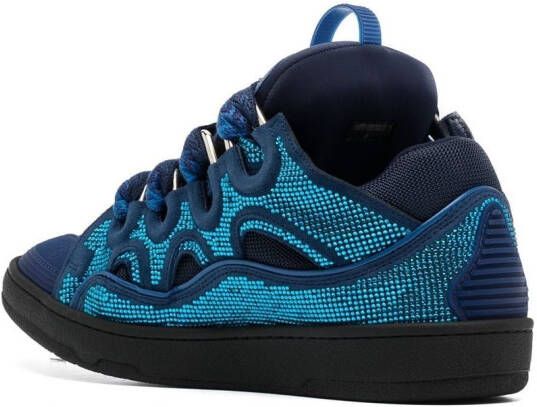Lanvin Curb sneakers verfraaid met stras Blauw
