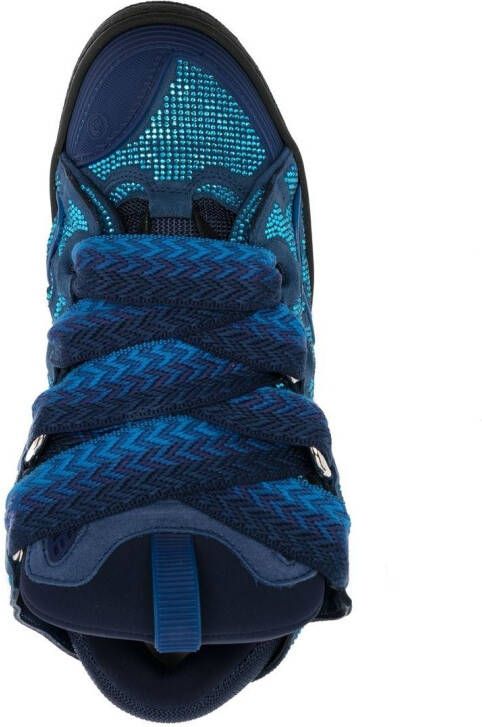 Lanvin Curb sneakers verfraaid met stras Blauw