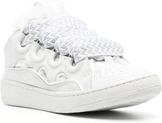 Lanvin Curb sneakers met open rug Wit