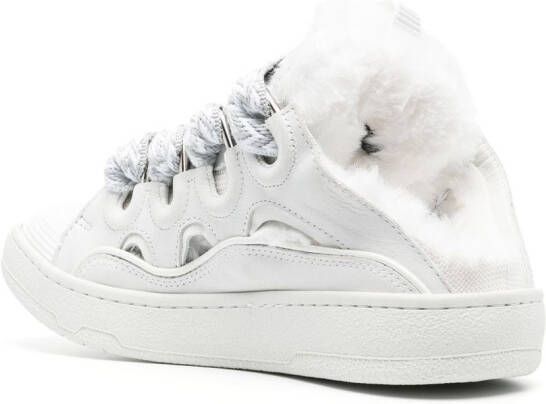 Lanvin Curb sneakers met open rug Wit