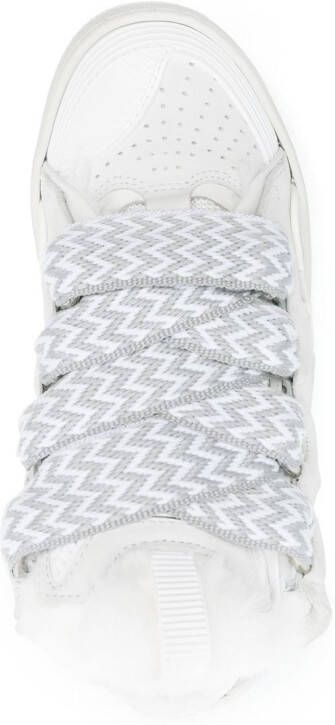 Lanvin Curb sneakers met open rug Wit