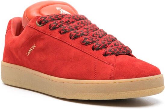 Lanvin x Future Hyper Curb suède sneakers Rood