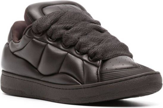 Lanvin Curb XL leren sneakers Bruin