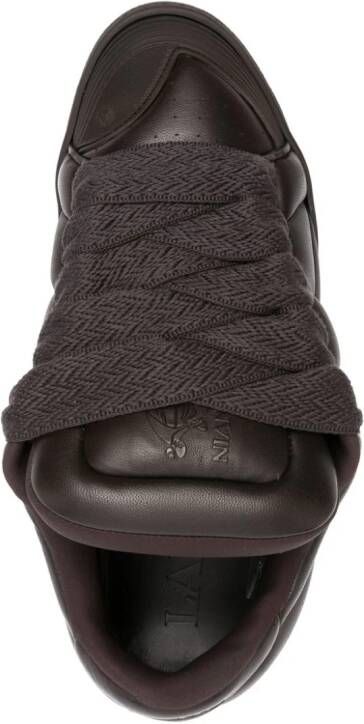 Lanvin Curb XL leren sneakers Bruin