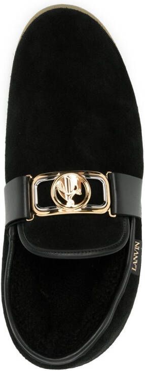 Lanvin Fluwelen slippers Zwart