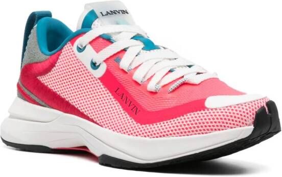 Lanvin L-I sneakers met mesh Roze