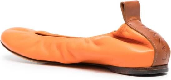 Lanvin Leren ballerina's Oranje